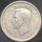 1944 Canada 25 Cents Silver Coin - F  fine  Condition