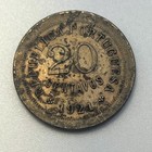 1921 Portugal 20 Centavos Vf Xf  Open P Variety Scarce Gomes  R 13 04 Km 571