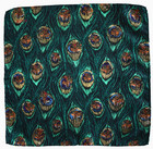        new Eton Multi-color Peacock Print 100  Silk Pocket Square Handkerchief Italy