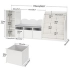 66 9  Kids Bookshelf With Reading Nook  3-in-1 Kids Bookcase With Cushion And   