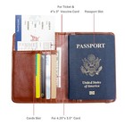 Passport Holder Cover And Card Case Slot Combo Rfid Blocking Leather Travel Pass