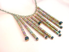 Colorful Beaded Glass Seed Bead Tassel Pendant Necklace Handmade