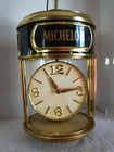 Vtg Michelob Hanging Rotating Light Up Medallion Beer Clock 23 h