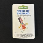 Vtg 1982 Sesame Street    strike Up The Band    Memory Card Game  45 Card Deck