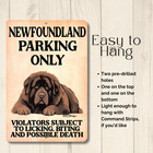 Newfoundland Parking Sign Funny Metal Tin Wall Art Dog Outdoor Handmade Newfie