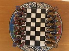 Vintage Chess Set Crusaders Vs Native Americans Miniature Painted Soldiers 8   
