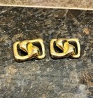 Vintage Bluette Gold Tone Love Knot Shoe Clips  Made In France Euc