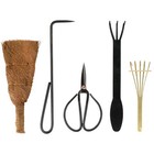 Bonsai Tool Set 5pc Root Rake  Shear  Root Pick  Moss Brush