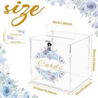 Acrylic Wedding Card Box With Lock     10 x10 x8 5  Clear Gift Card Box For Rec   