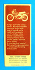 Original Vintage 1970 Harley Davidson Sprint Brochure Ss 350 Motorcycle