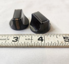 Vintage Radio Knobs 1940s-50s Brown Bakelite 2pc 1 4  Opening