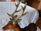 Vintage Large 13  Flocked Deer Reindeer Figurine-christmas Decor   More 
