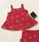 Newborn Baby Girl Dress Diaper Cover 2 Pc Set New