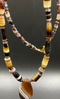 Dzi Indo Tibetan Himalayan Agate Sulumani Amulet Trade Jewelry Beads Necklace
