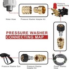 9pcs Pressure Washer Adapter Set Quick Connect Fitting For Power Washer Gun Hose