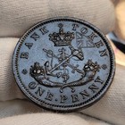 Bank Of Upper Canada 1857 One Penny Token St George On Horseback Copper Coin Unc