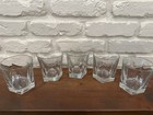 Set Of 5 Libbey Heavy Thick Clear Double Old Fashioned Rocks Whiskey Glasses