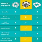 Foldable Playpen For Babies And Toddlers  50x50 Inches Portable Playpen  Kids