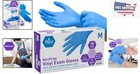 Ambidextrous Waterproof Nitrile vinyl Gloves - Medium  Box Of 100  Powder-free