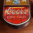 Vintage 1970s Coors Light Beer Crest Shield Lighted Bar Advertising Sign
