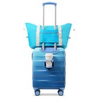 Glossy 20  Hardshell Luggage Suitcase With Cup Holder Tsa Expandable Travel Bag