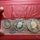 1969 ah1389 Jordan 3-coin Silver Proof Set  1 Dinar  3 4 Dinar And 1 2 Dinar