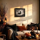 Halloween Horror Witch Canvas Wall Art Dark Academy Witch Painting Picture Wall