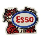 Vintage  esso  Or  exxon  Tiger Mascot Patch  Embroidered  Iron On  3  X 2 5 
