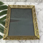 Vintage 70s Filigree Floral Metal Picture Frame Gold Daisy Home Decor 8x10 In