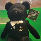 Salvino s Bammers Al  mvp  Gonzalez  19 Black Bear Plush W  Case Vintage 1999