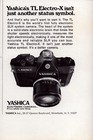 Yashica Electronic Camera Tl Electro-x Status Symbol Vintage Print Ad 1972