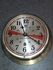 Seth Thomas U s  Brass Ships Radio Room Clock Working Sweep Seconds Wwii