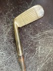 Antique Hickory Wood Shaft Macgregor Heavy Flanged Brass Putter Golf Club 36 3    