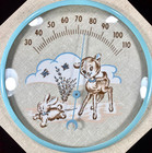 Baby Temp Wall Thermometer Rodan Creations 1969 Blue Nursery Works Vintage  o 