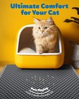 Cat Litter Mat 23x14 Inch Waterproof Non Slip Litter Trapping Mat Easy Clean