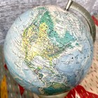Vintage Rand Mcnally Raised Relief World Portrait Globe Soviet Union Metal Base