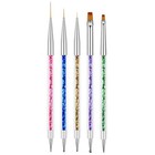 Nail Art Brushes  5pcs Double-ended Acrylic Nail Brush Including 7 9 11mm Nai   