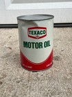 Vintage Nos Texaco Sae 30 Hd Motor Oil Full Metal 1 Quart Can Gas Sign Unopened