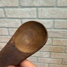 Vintage Rustic Hand-carved Wooden Spoon Or Scoop With Wide Handle Primitive Kitc