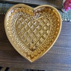 Rare Heart Shaped Diamond Valentine Large Copper Molo Jello Mirro Cake Tin -mint