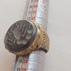 Extremely Rare Roman Era Bronze Ancient Ring With Beautiful Engraved Authentic
