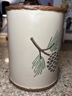 Park Designs Pine Croft Pine Lodge Utensil Crock Vintage Kitchenware Stoneware