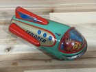 Vintage 1960   s Japan Masudaya Modern Toys Tin Explorer Space Ship  rolls Freely 