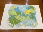 Vtg  70s Flower Power Pillowcase Standard Size Brady Bunch Style Hippie