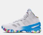 Under Armour Curry 2 Retro Splash Party Basketball Shoe 3026282-100 Mens Size 16
