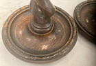 Pair Of Vintage Open Barley Twist Candlesticks - 12   Carving On Bottom Ridge