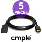 5 Pcs Hdmi Extension Cord 6 Ft 4k Hdmi Male To Female Cable Hdtv Projector Pc