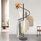 Rotating Clothing Rack Portable Garment Rack Spiral Rotating Clothing Rack Black