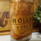 Rare 1915 Pre-prohibition Holland Type Gin Bottle Illinois Glass Co Paper Label