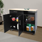 Kitchen Island Cart Multi-functional With Storage Rack Rolling Table   4 wheels